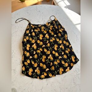 Reformation Black Lemon Drop Cami XL